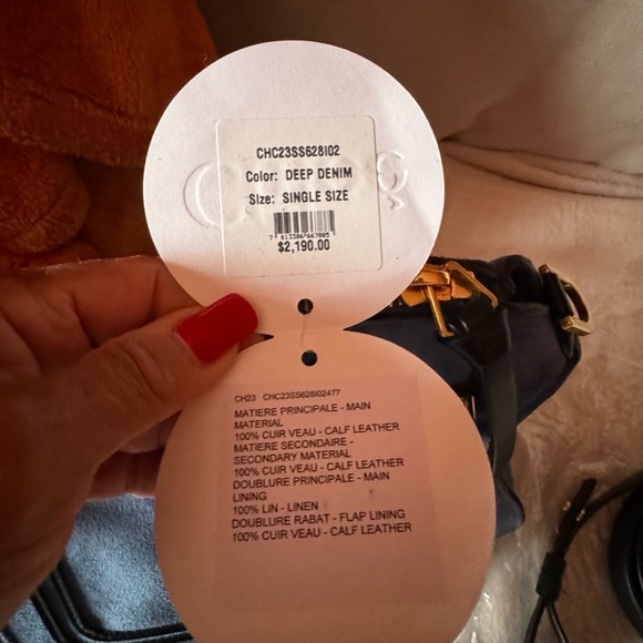 Brand new “CHLOE” Small Marcie Blue Suede Black Trim - Picture 7 of 15